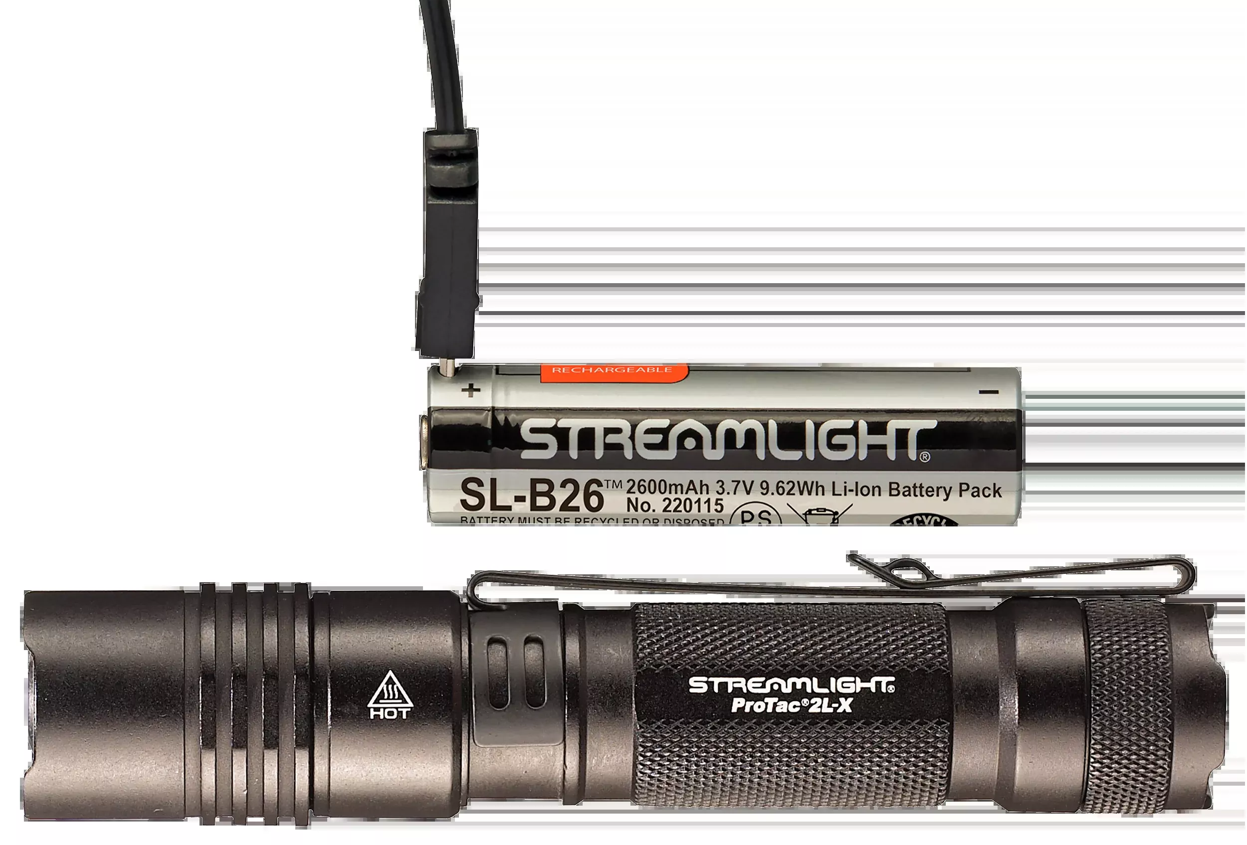 Streamlight ProTac 2L-X USB Tactical EDC Flashlight, Multi-Fuel 500 Lumens, Black Anodized – 88082