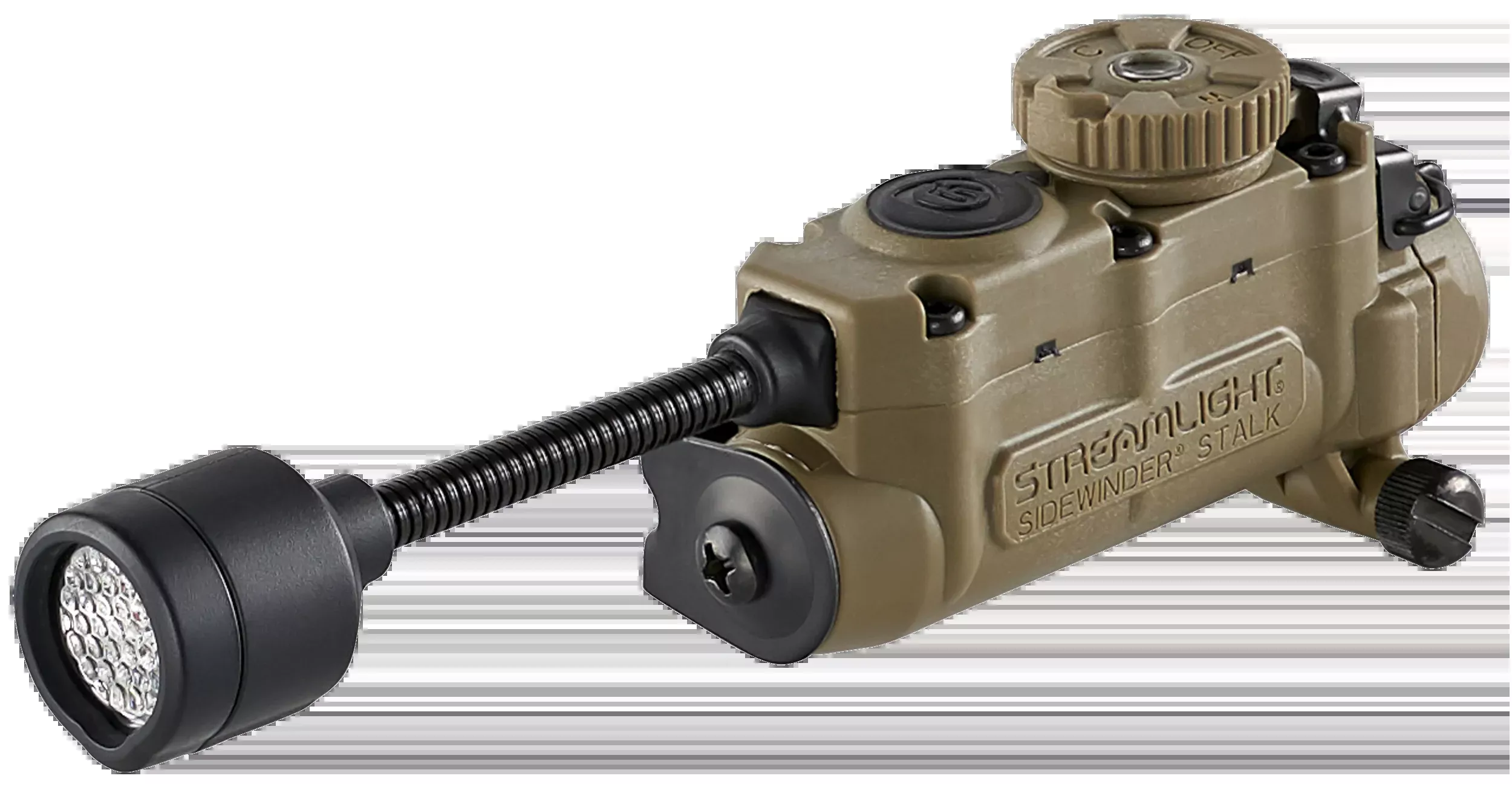 Streamlight Sidewinder Stalk Tactical Helmet Light, Flexible Stalk, Multi-Color LEDs, Arc Rail Mount, 14307