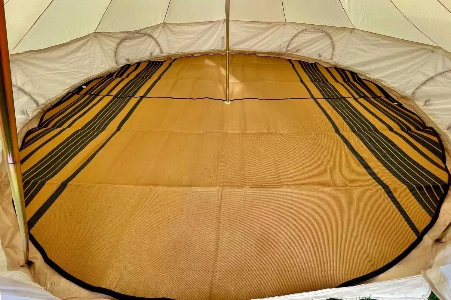 Striped Bell Tent Floor Matting Cover | 20′ (6M) Size