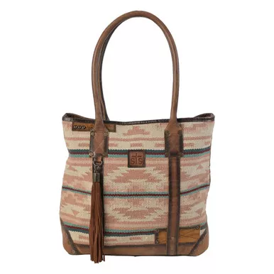 STS Palomino Tote Multi-Light Pink Serape Shoulder Bag (30276)