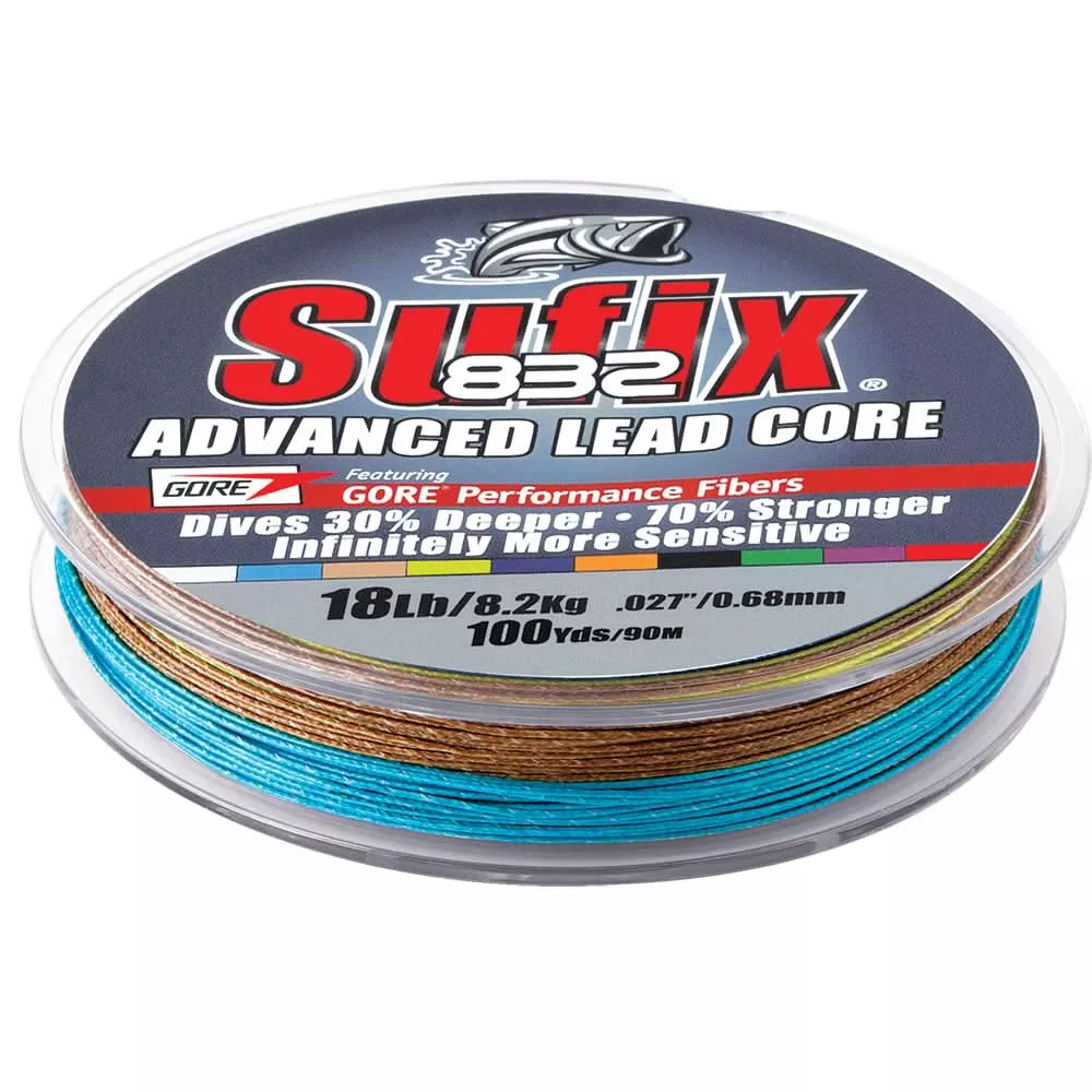 Sufix 832 Advanced Lead Core – 18lb – 10-Color Metered – 100 yds [658-118MC]