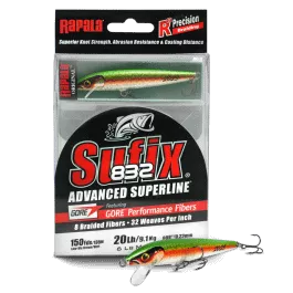 Sufix 832 Braid with Rapala Original Floating Jerkbait – Size 9 – Limited Edition Holiday Collection