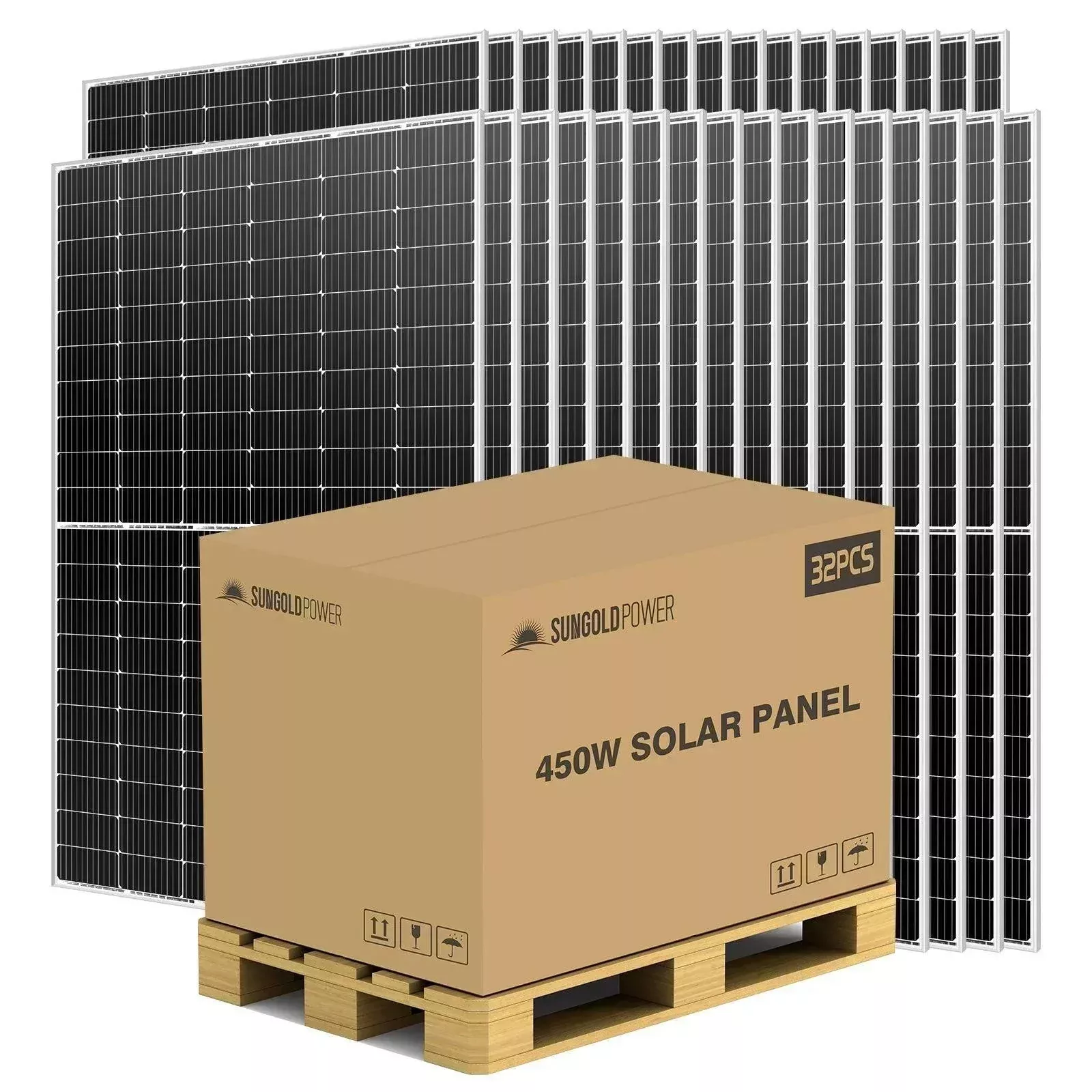 Sungold Power 450W MONO PERC SOLAR PANEL FULL PALLET (32 PANELS)
