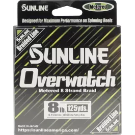 Sunline Overwatch Braided Line - Green Metered - 10 LB. 125 YDS.