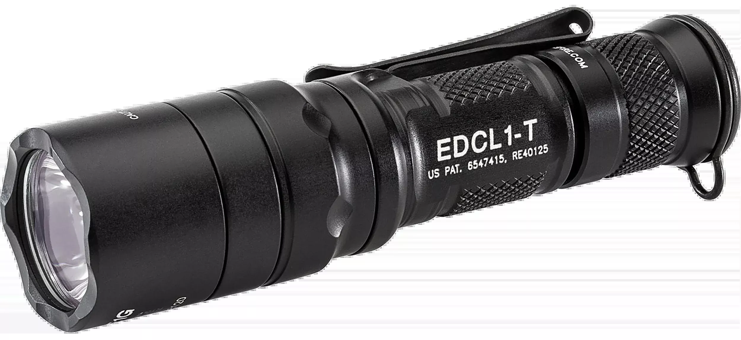 SureFire Everyday Carry Tactical Flashlight, 500 Lumens Dual-Output, Black Anodized – EDCL1-T