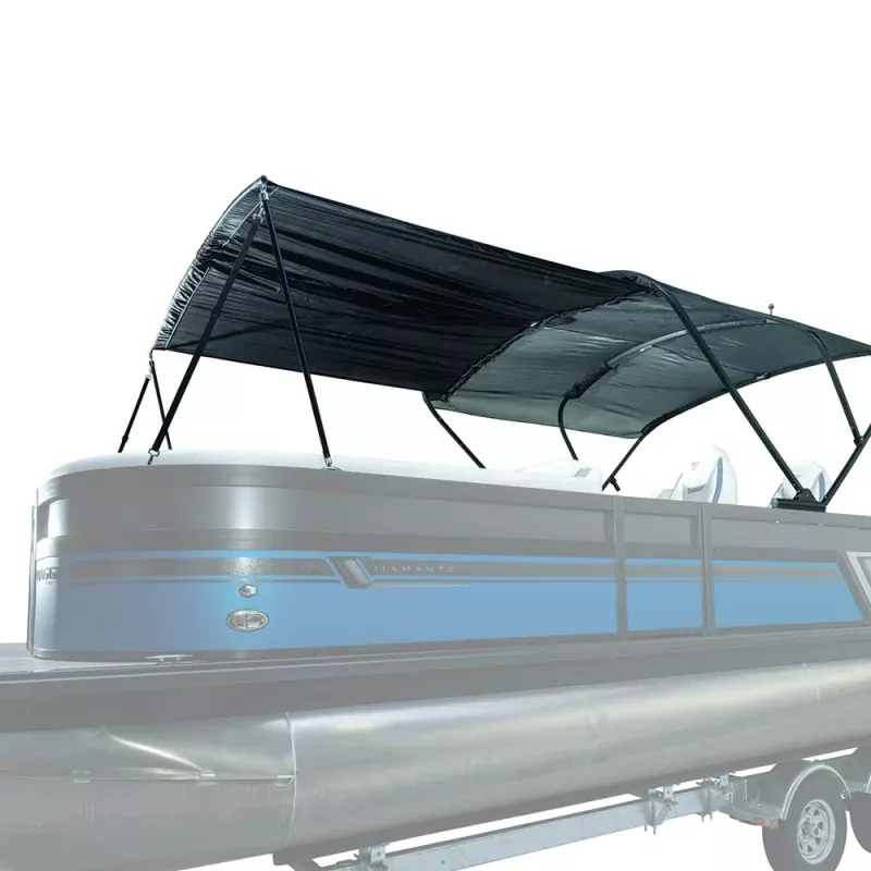 SureShade Bimini Extension f/Power Bimini -7′ Chrome Hardware w/Black Canvas