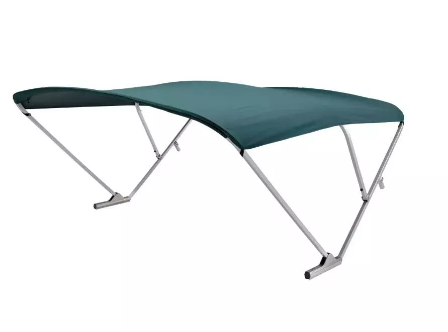 SureShade Power Bimini Top – Clear Anodized Frame, Green Fabric• 2020000303