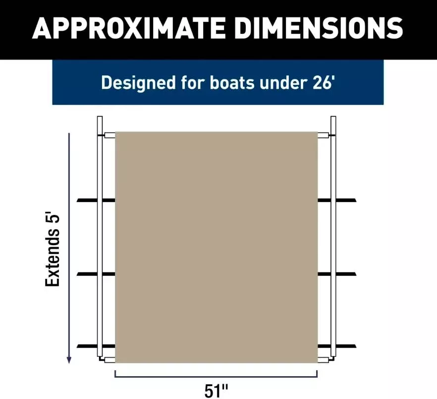 SureShade PTX Power Shade – 51″ Wide (Tan)• 2021026261