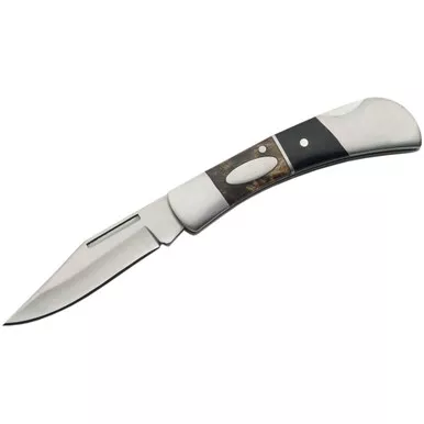 Szco Dark Brownwood Folder Knife 3.5 In.