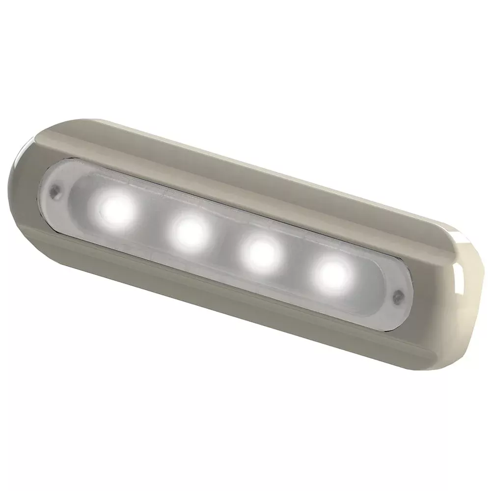 TACO 4-LED Deck Light – Flat Mount – White Housing