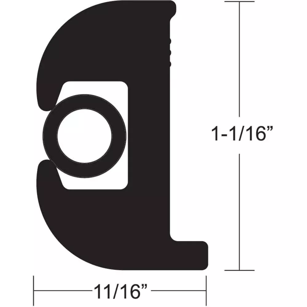 TACO Flex Vinyl Rub Rail Kit - Black w/Black Insert - 70' - V11-0809BBK70-2