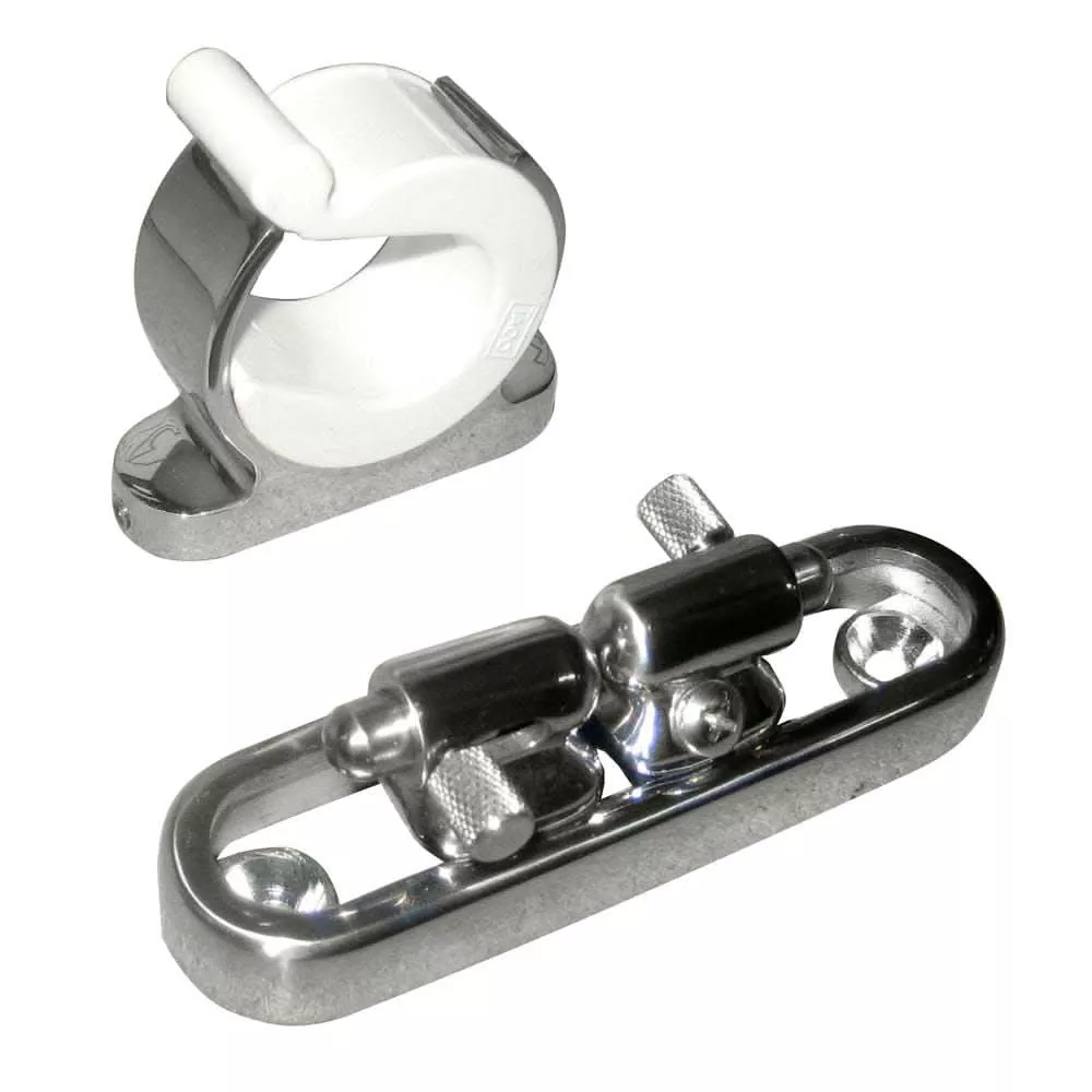 TACOStainless Steel Adjustable Reel Hanger Kit w/Rod Tip Holder - Adjusts from 1.875" - 3.875" - F16-2810-1 - F16-2810-1