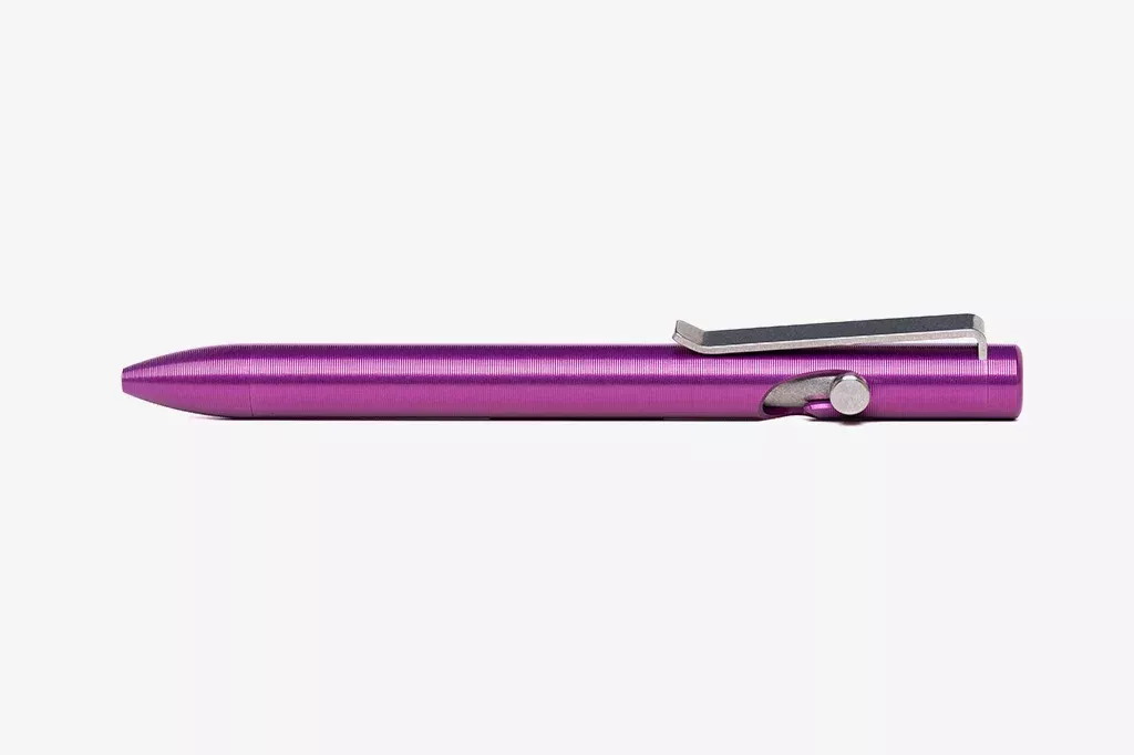 Tactile Turn Bolt Action Mini Anodized Aluminum Purple Ballpoint Pen
