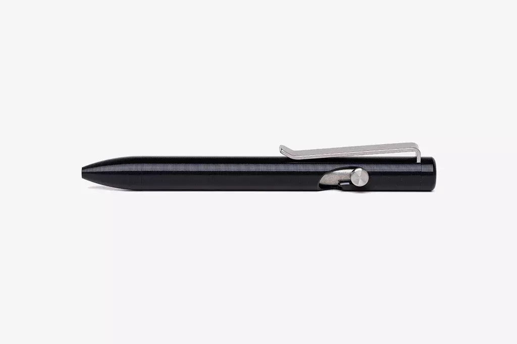 Tactile Turn Bolt Action Short Anodized Aluminum Black Ballpoint Pen
