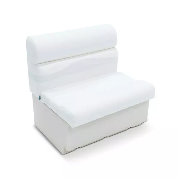 Taylor Made 30″ Pontoon Bench Seat with Storage – White• 674641