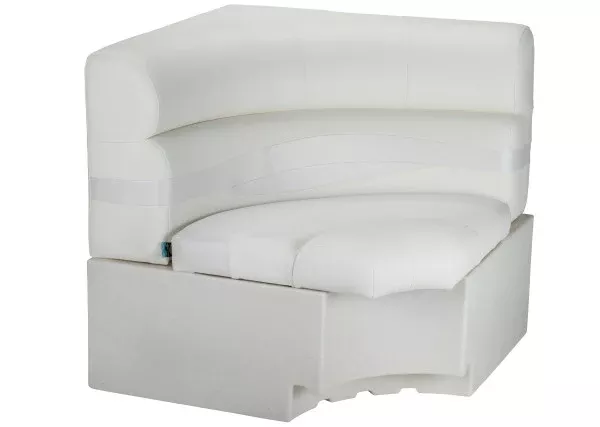 Taylor Made 32″ x 32″ Square Corner Pontoon Seat – White• 674632