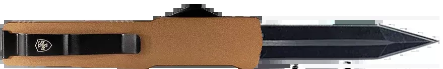 TEMPLAR KNIFE Premium Lightweight Slim Out-The-Front Dagger, D2 Steel, Bronze Aluminum Handle MAAB121