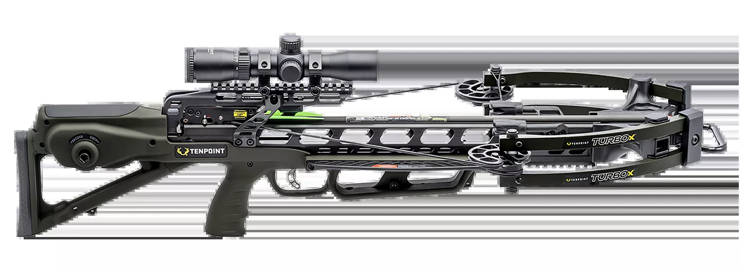TenPoint Turbo X Crossbow, RangeMaster 100 Scope, ACUslide, Moss Green – CB250201549