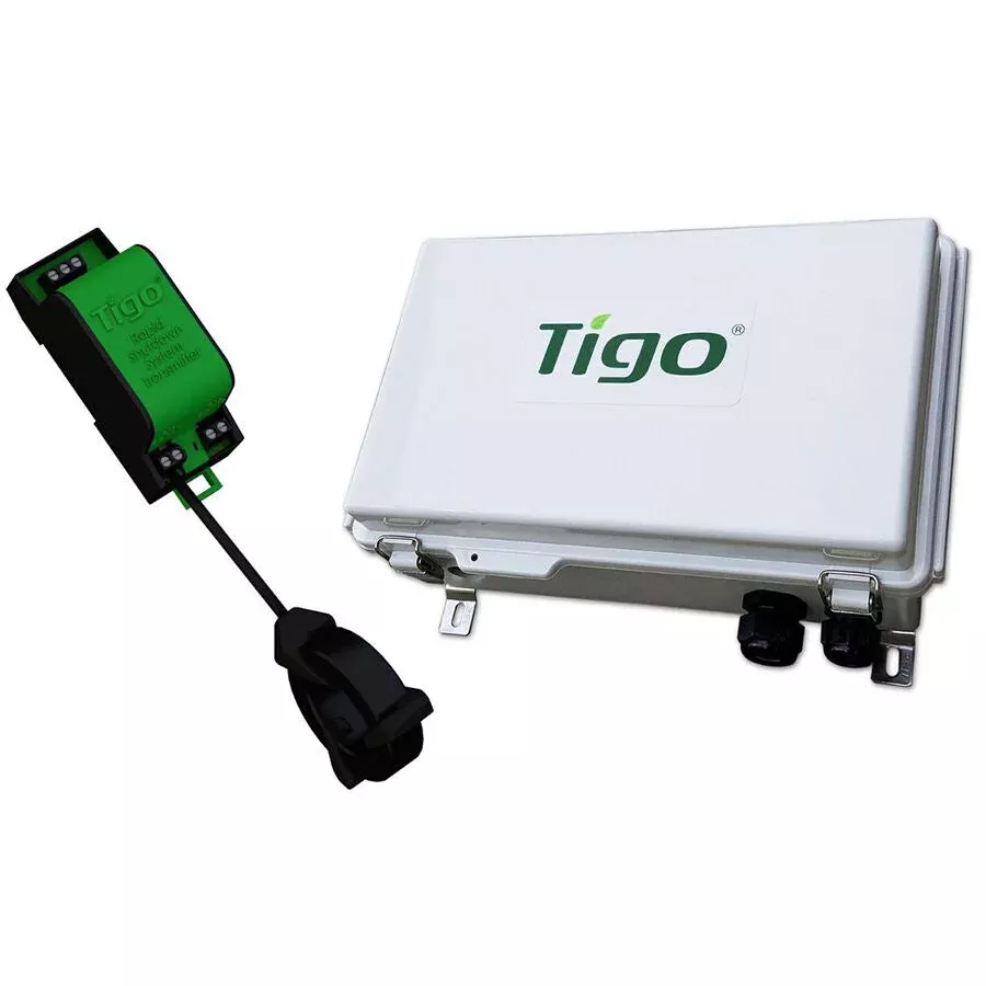 Tigo Single Core 100 Amp RSS DIN Rail Transmitter Kit | Also Includes Power Supply & Outdoor Enclosure