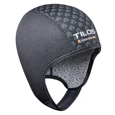TILOS Thermoflare 1mm Chin Strap Black Beanie (H1019BK)