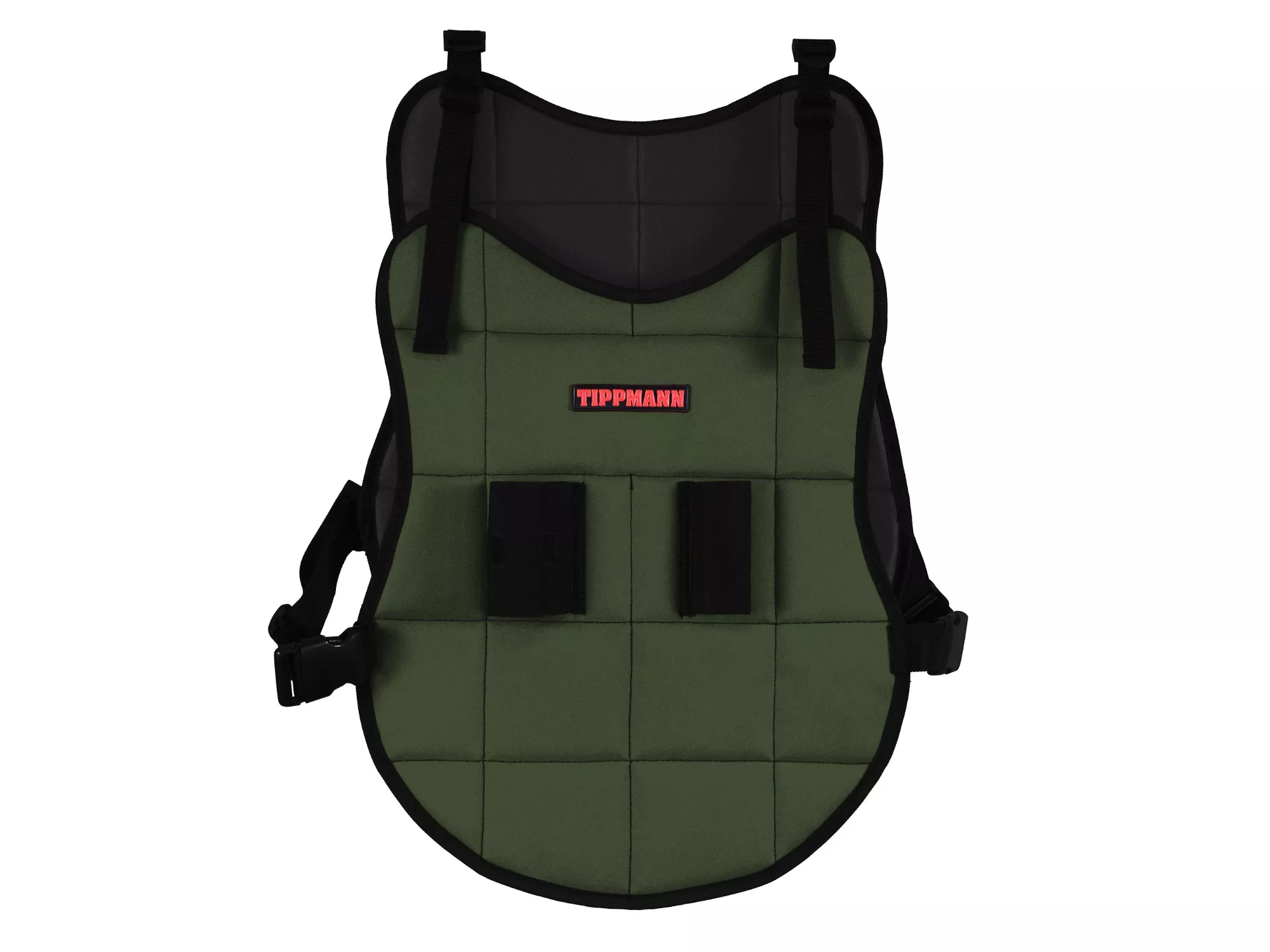 Tippmann Paintball Reversible Podded Chest Protector, Black and Olive, None