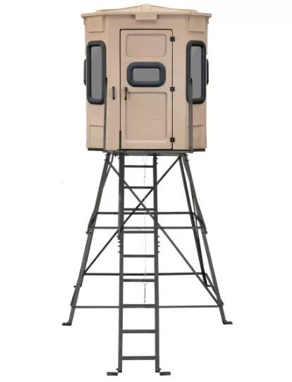 Titan Blinds Pro Blind Bow & Rigle Combo Blind with 8′ Tower, Tan• TB-R-PRO-T-8
