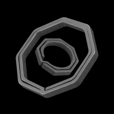 TiTech Titanium Octagon Keychain