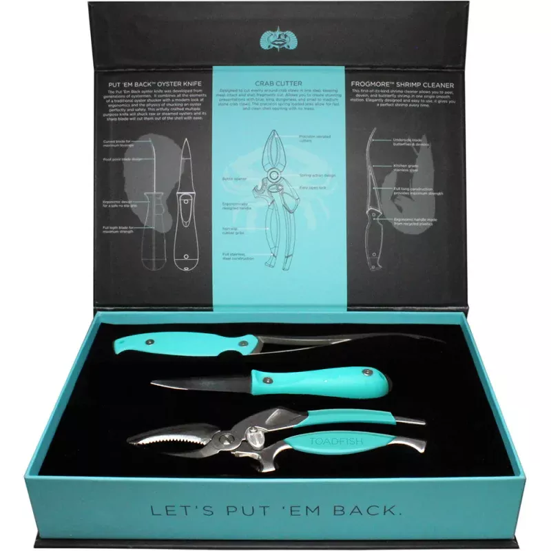 Toadfish Coastal Kitchen Collection – Oyster Knife, Shrimp CleanerCrab Cutter