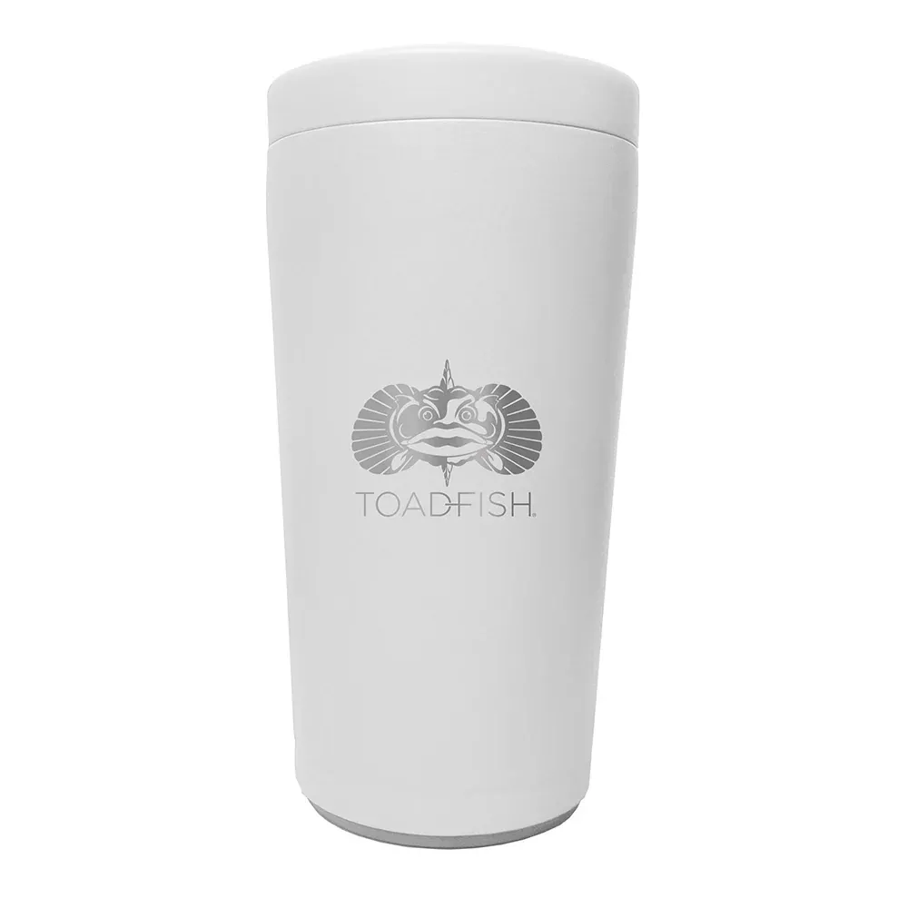 Toadfish Non-Tipping Can Cooler 2.0 – Universal Design – White