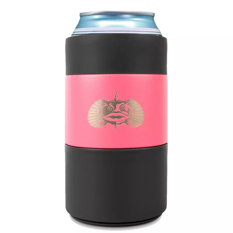 Toadfish Non-Tipping Can Cooler + Adapter – 12oz – Pink