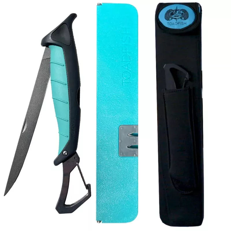 Toadfish Stowaway 7 Fillet Knife w/Folding Cutting BoardNeoprene Case