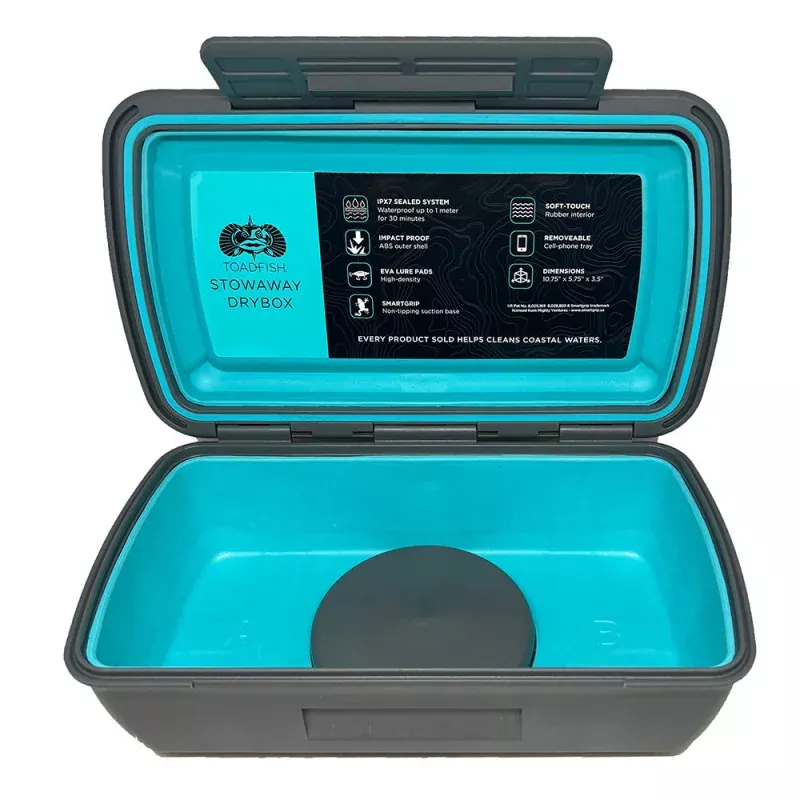 Toadfish Stowaway Dry Box w/Smart GripCell Phone Tray Insert