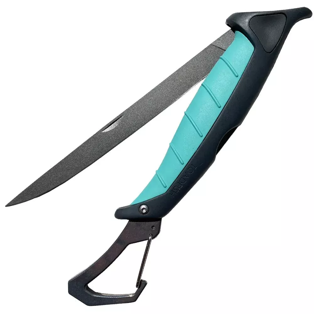 Toadfish Stowaway Folding Fillet Knife w/Built-In Carabiner – 7