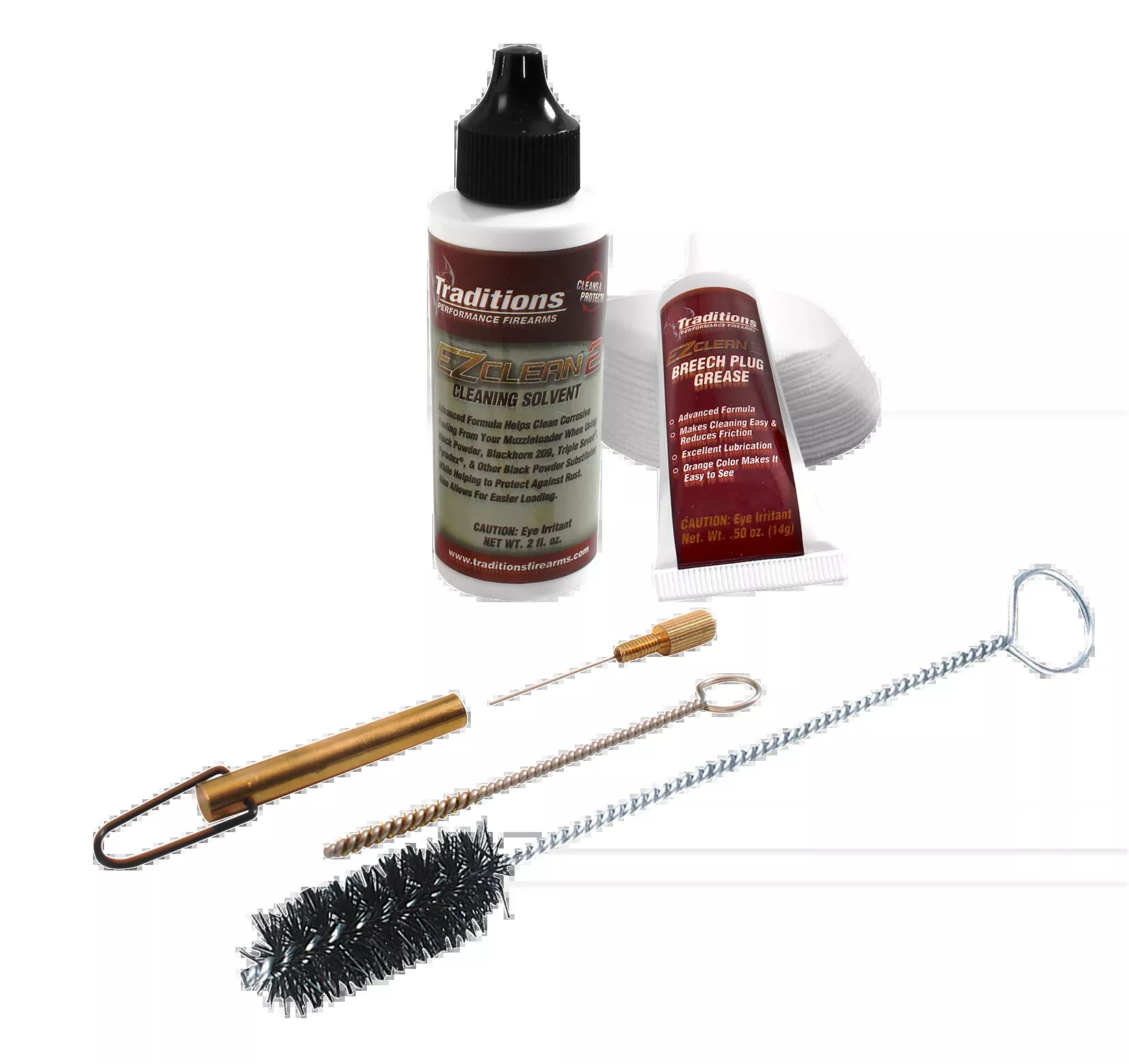 Traditions Breech Plug Cleaning Kit for .50 Cal Muzzleloaders, EZ Clean 2 Solvent & Grease – A3831