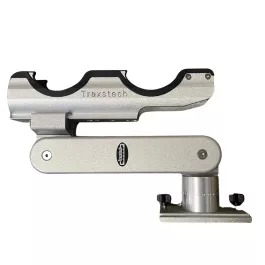 Traxstech Dual Pivot Adjustable Rod Holder with Lift Base - 14" - Silver Clear