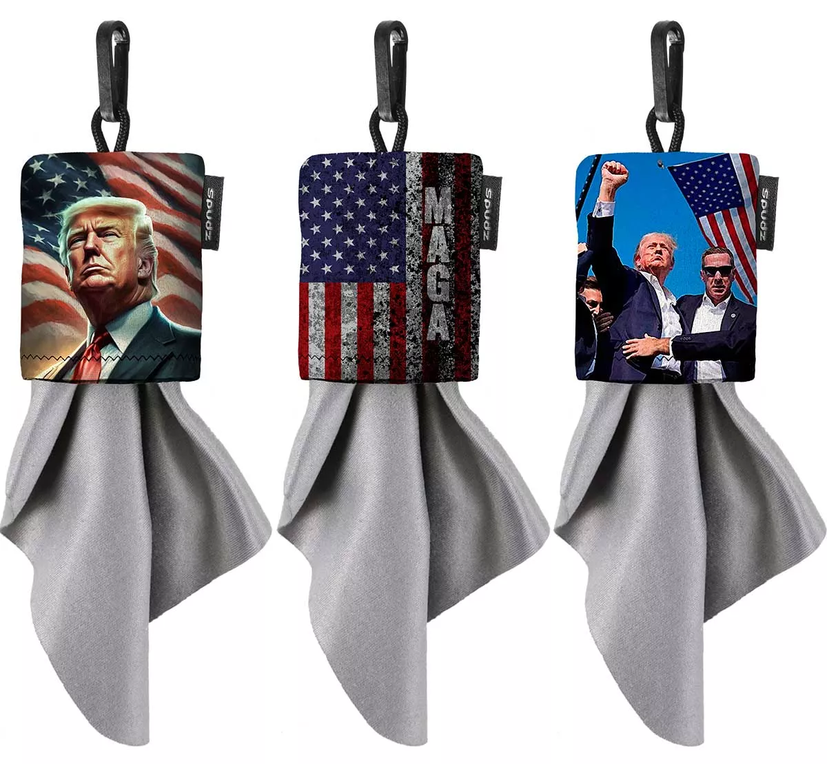 Trump Spudz Microfiber Lens Cloth – MAGA Variety Pack