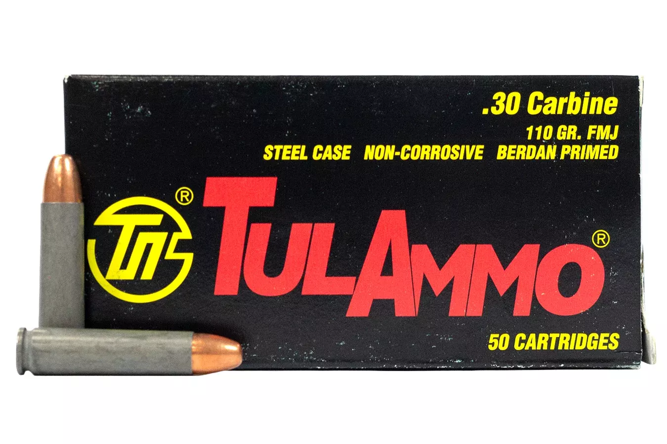Tula Ammo  30 Carbine 110 gr FMJ Steel Case 50/Box