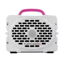 Turtlebox Gen 2: Loud! Outdoor Portable Bluetooth 5.0 Speaker - Custom White/Pink Handle