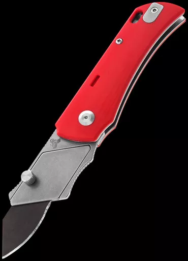 Twisted Assisted Pallas Red G10 Stonewashed Utility Knife