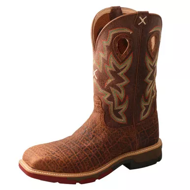 TWISTED X Men's 12in Nano Toe Western Work Boot with CellStretch