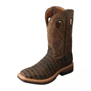 TWISTED X Mens Lite Cowboy Cayman Print/Bomber Workboot (MLCA003)