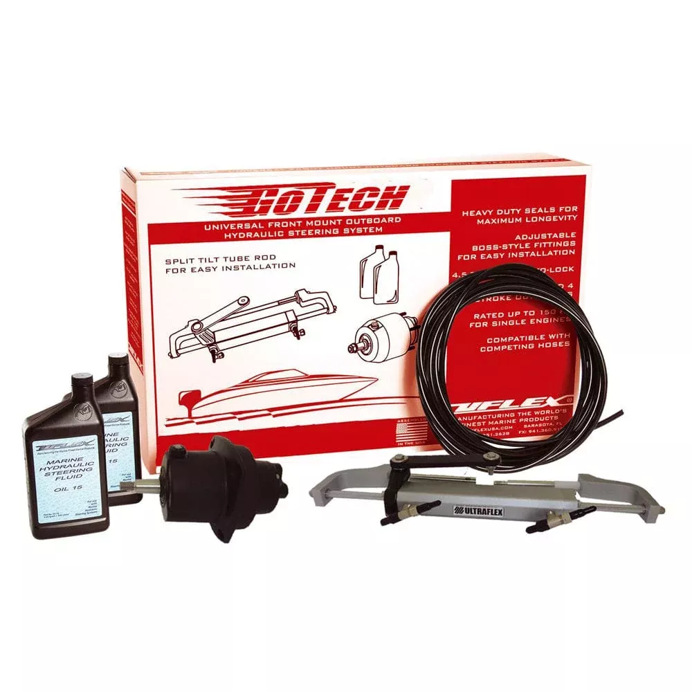 UFlex GoTech 1.0 Universal Front Mount Outboard Hydraulic Steering System