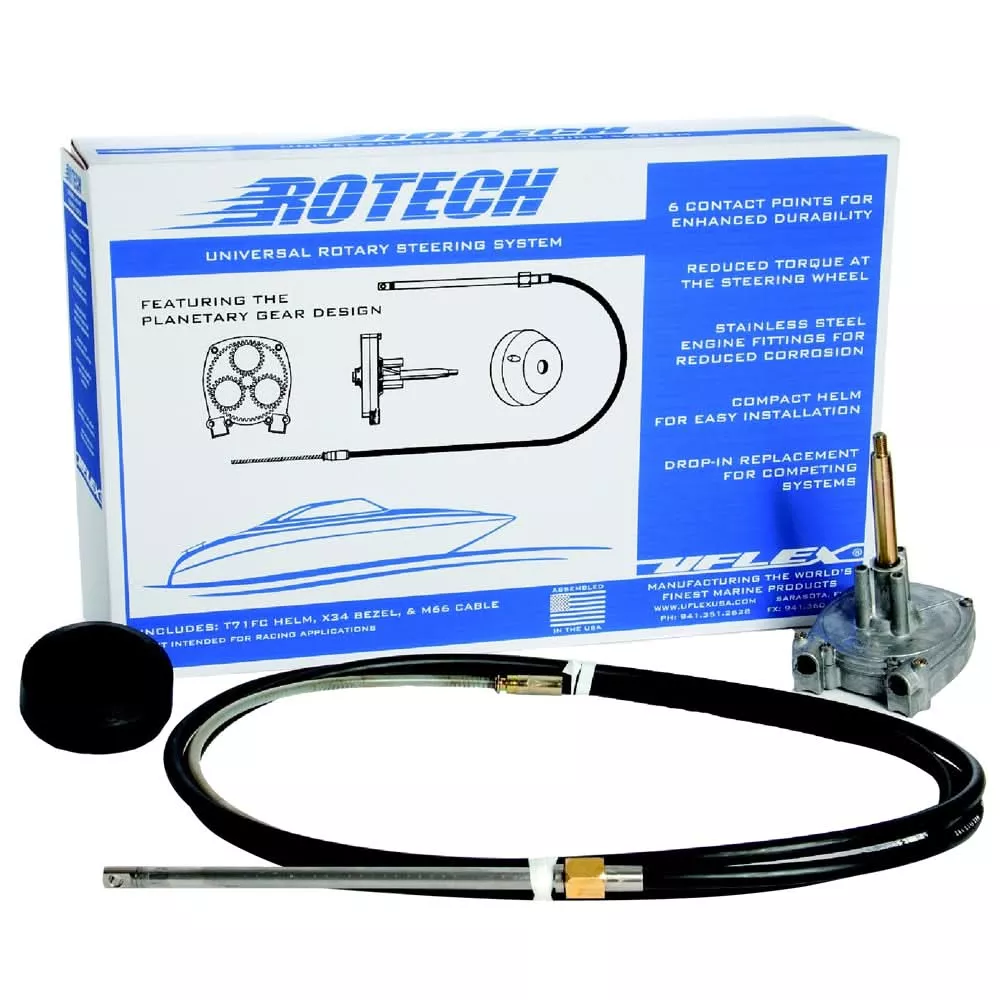 UFlex Rotech 18′ Rotary Steering Package – Cable, Bezel, Helm [ROTECH18FC]
