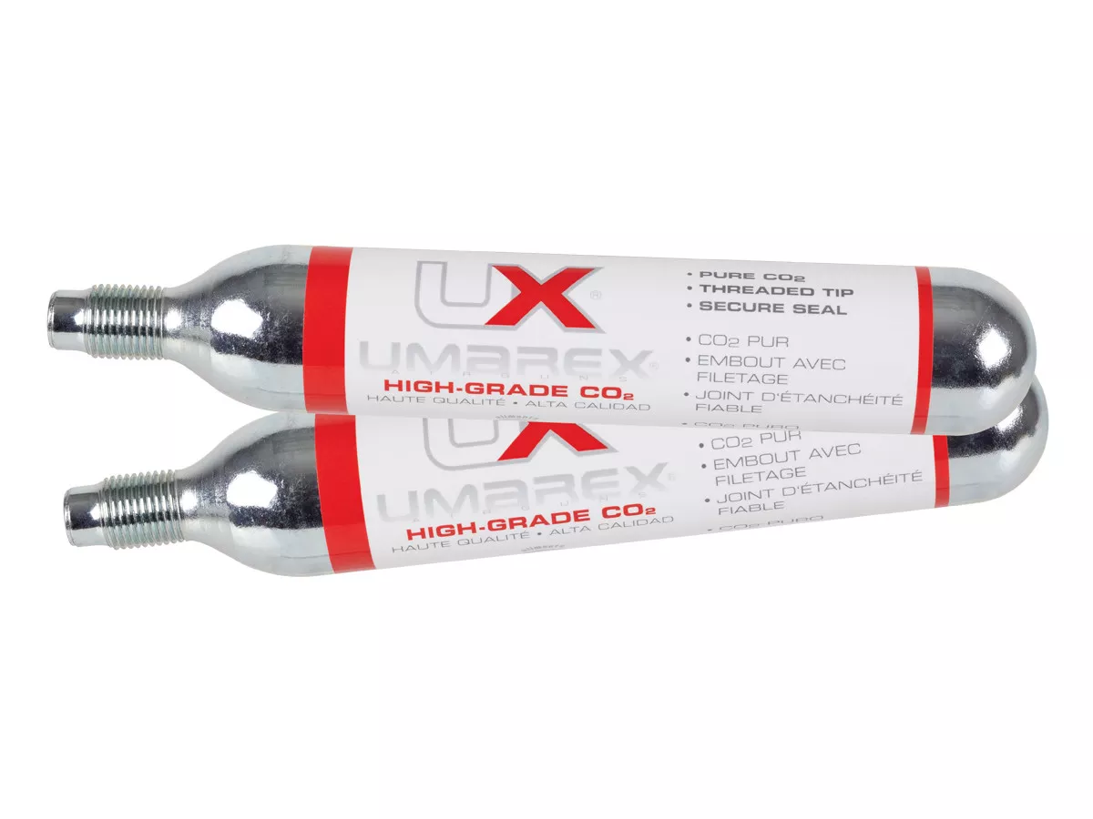 Umarex Pre-filled Disposable, 88-Gram CO2 Cartridges, 2pk