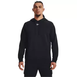 Under Armour Men's UA Rival Fleece Hoodie - Black-White - L