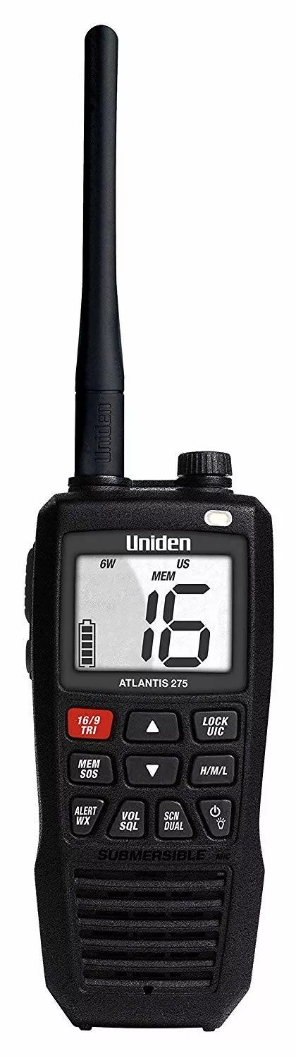 Uniden Floating Handheld VHF Marine Radio• ATLANTIS 275