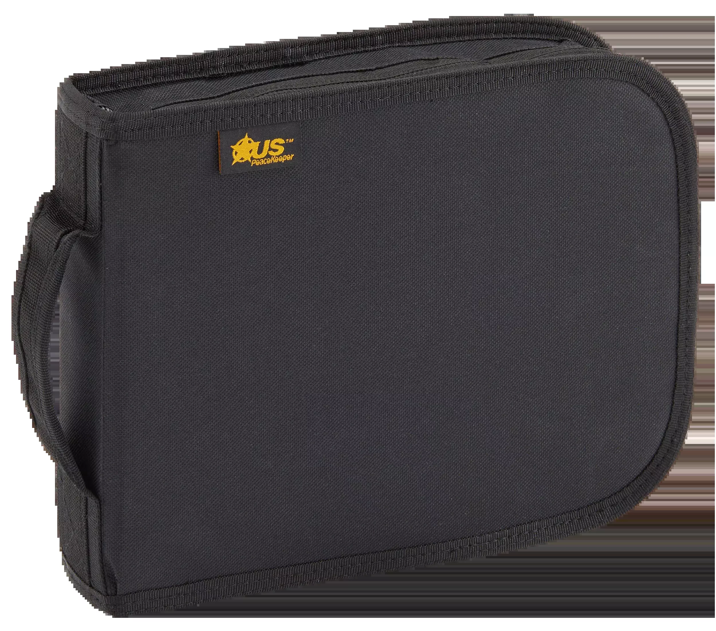 US PeaceKeeper Handgun Case, Black Polyester, Holds 1 Handgun, Padded Interior, P26108