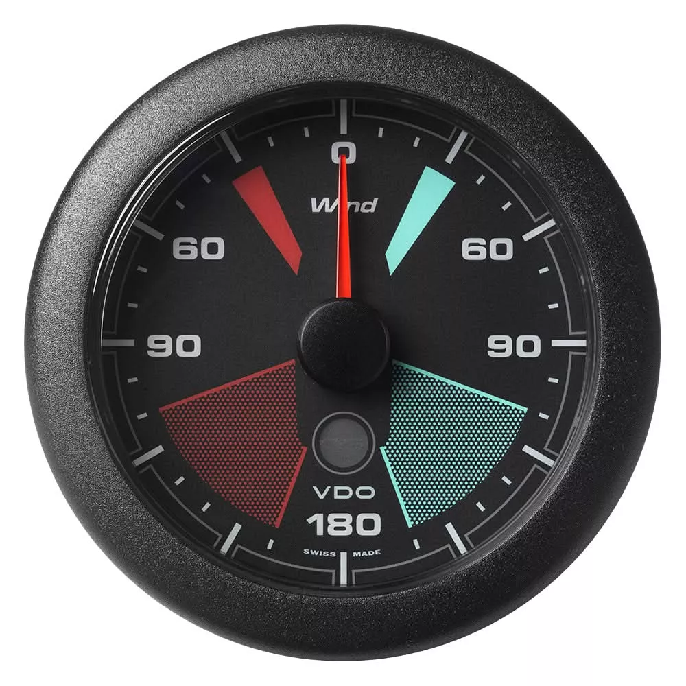 VDO Marine 3-3/8" (85MM) OceanLink Apparent/True Wind Angle Gauge - Black Dial & Bezel - A2C1957400001