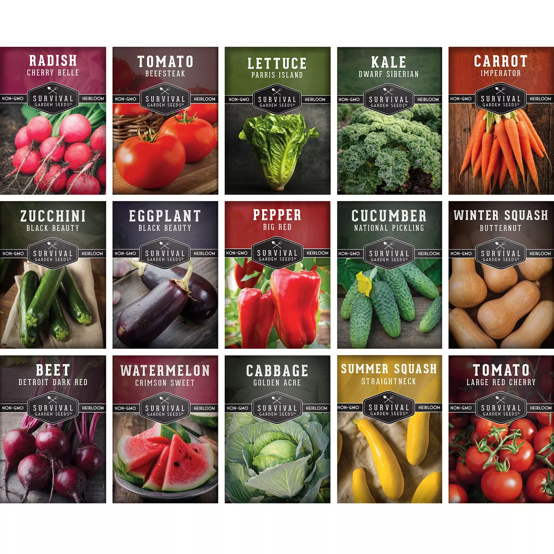 Vegetable Garden Collection – 15 Packs of Vegetable Seeds
