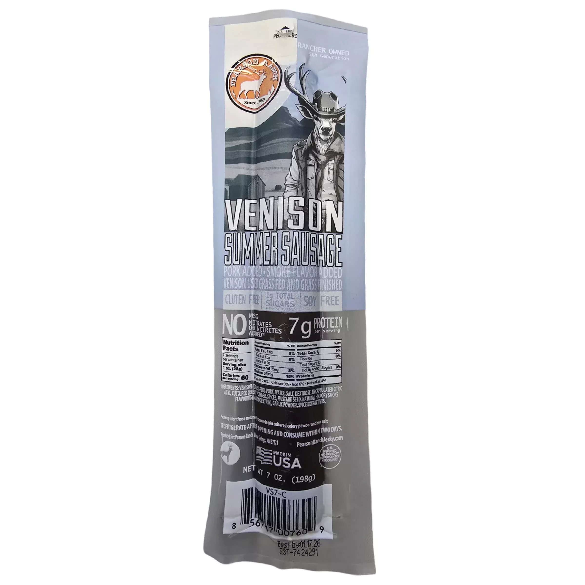 Venison Hickory Smoked Summer Sausage (7 oz.)